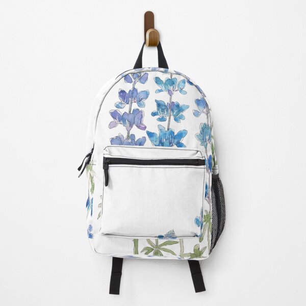 Item preview, hand painted blue and purple lupin flowers watercolor designed and sold by ColorandColor.