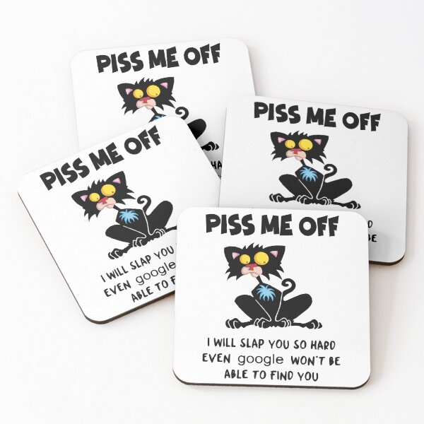 Item preview, Black cat Piss me off i will slap you so hard even designed and sold by AdamKroen.