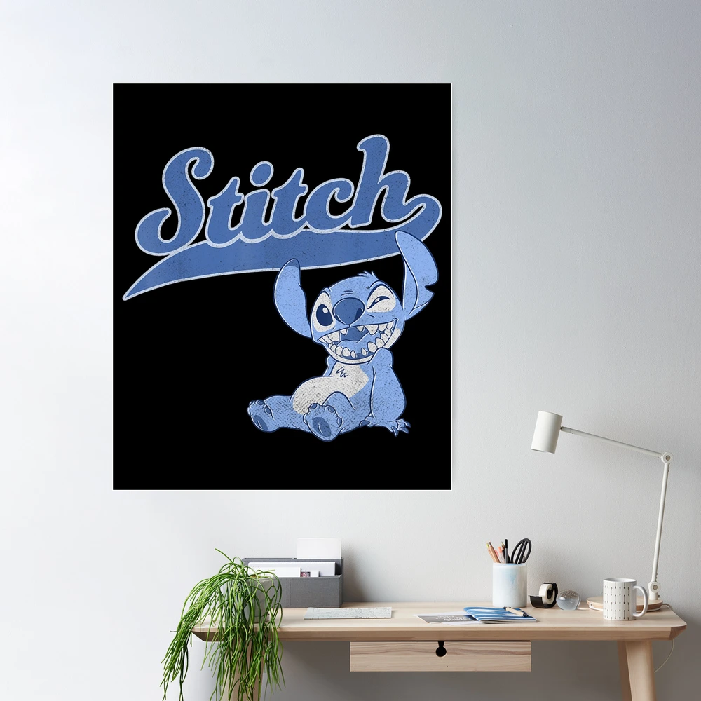 Vintage Stitch Smiling Typography Poster 90s\