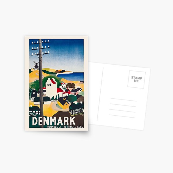 Item preview, Visit Denmark Vintage Travel Poster 1936  designed and sold by nquocbinh349.
