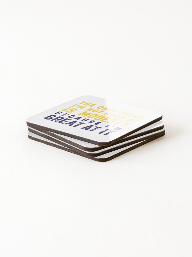 Thumbnail 4 of 5, Coasters (Set of 4), Modesty (Variant) designed and sold by huckblade.