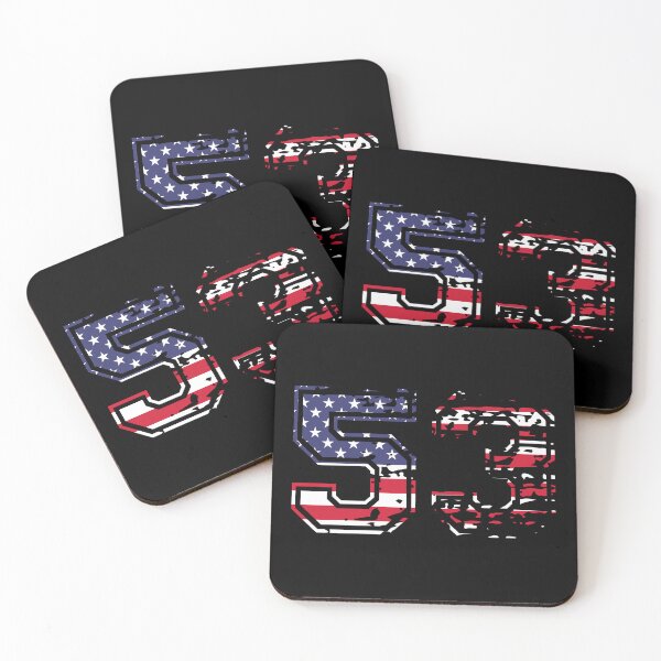 Item preview, 53 American football number USA fifty-three designed and sold by Proud Pro Gifts.