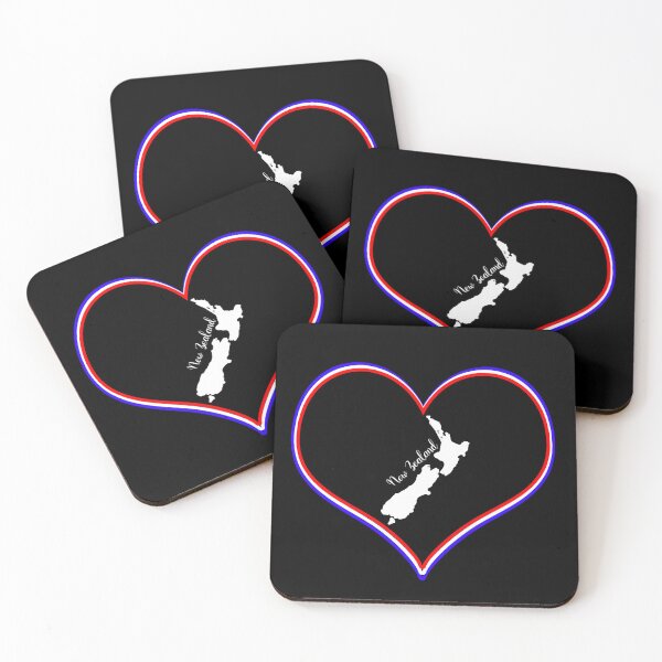 Item preview, Black heart map New Zealand designed and sold by Astralia.