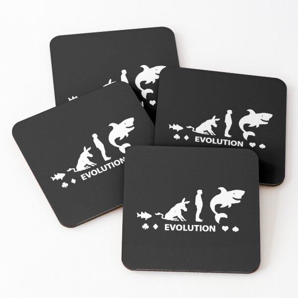 Item preview, Poker Fish To Shark Evolution Mens Funny Poker  designed and sold by AdamKroen.