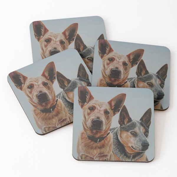 Artikelvorschau, Beste Freunde. Rot-blaue Australian Cattle Dogs entworfen und verkauft von Benjamin Heffernan.