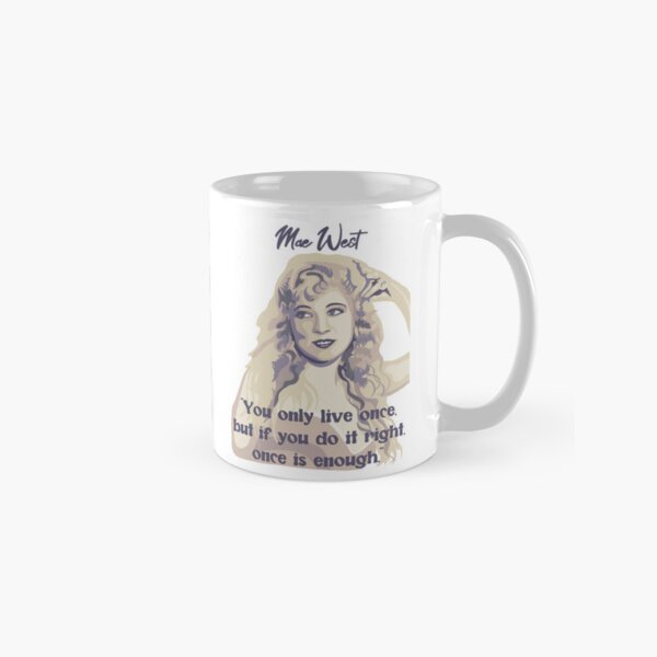 Artikel-Vorschau von Porträt und Zitat von Mae West, designt und verkauft von Unhinged Heather.