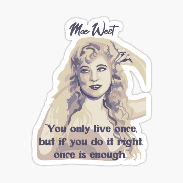 YOLO Mae West LIfe Motivation Quotes Vinyl Wall Art Stickers Home