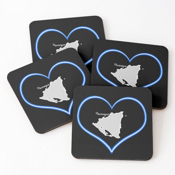 Item preview, Black heart map Nicaragua designed and sold by Astralia.
