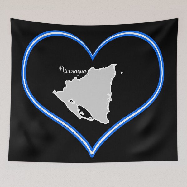 Item preview, Black heart map Nicaragua designed and sold by Astralia.