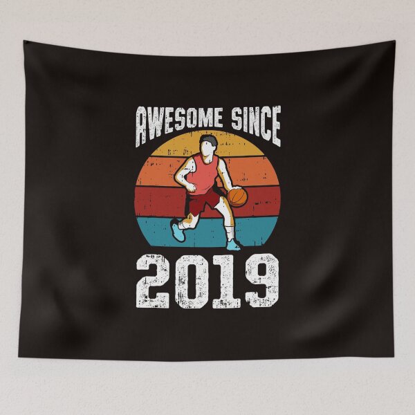 Item preview, Basketball Awesome Since 2019 3rd Birthday 3 Years Old  designed and sold by dominiquepote.