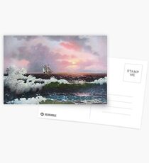 Sunset on open sea Postcards