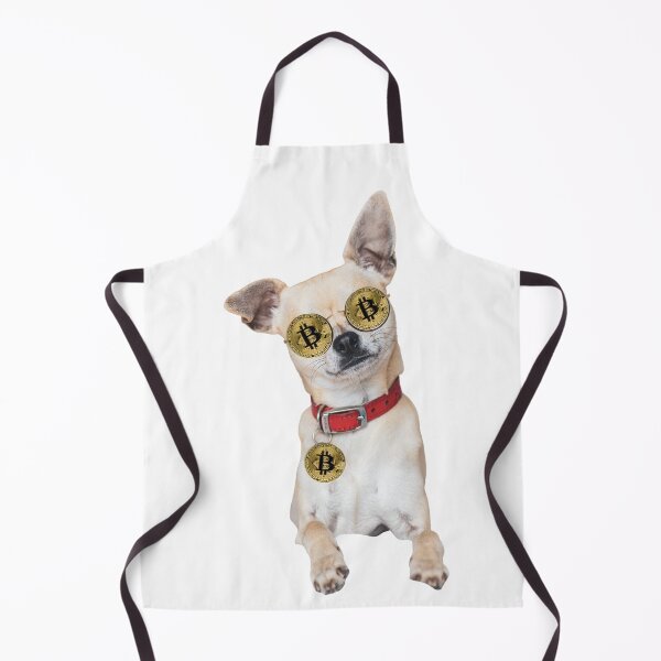 Item preview, bitcoin puppy wearing bitcoin glasses and dog tag  designed and sold by Miss Sparkle.