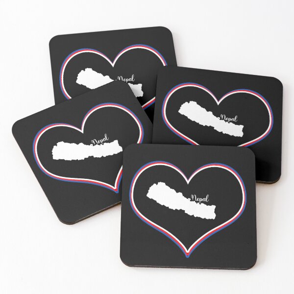 Item preview, Black heart map Nepal designed and sold by Astralia.