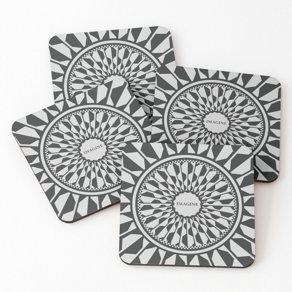 Strawberry fields Central Park(Memorial) - Square Coasters (Set of 4)