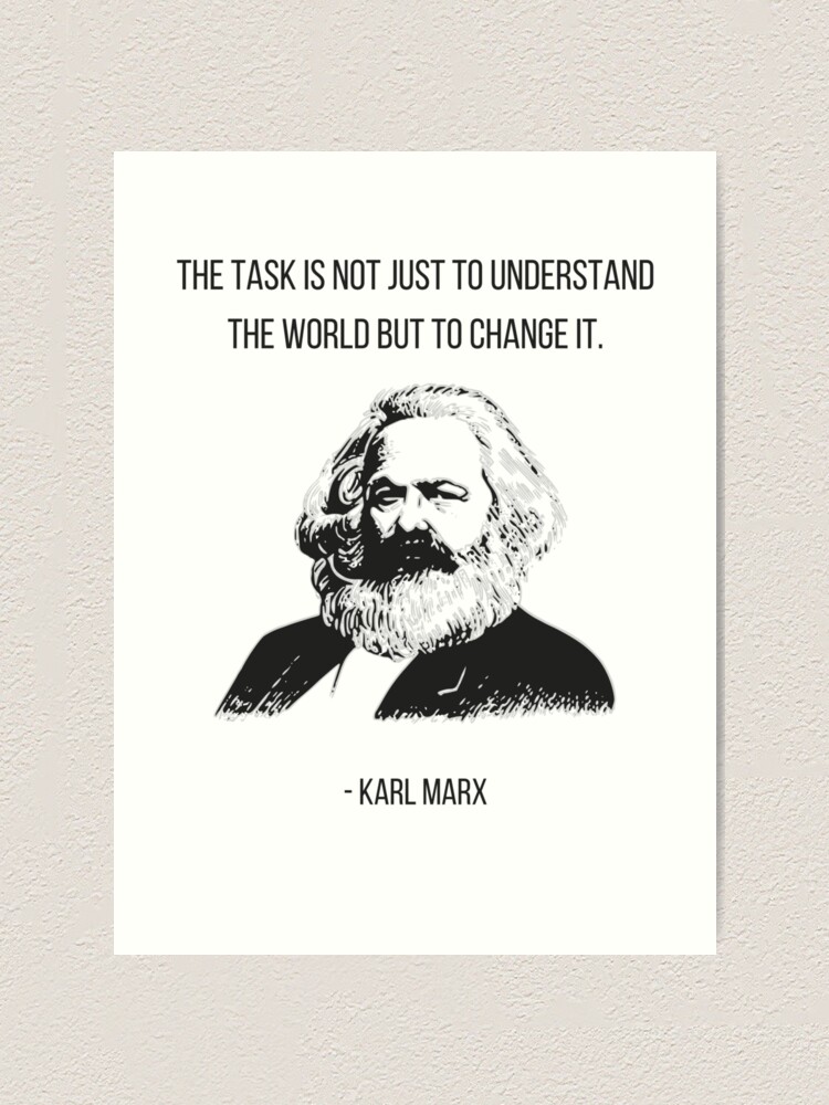 Karl Marx Quote Art Print By Momente Redbubble