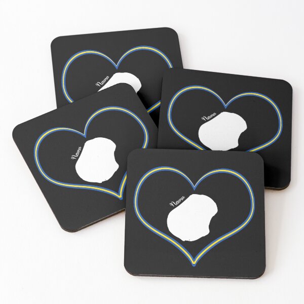 Item preview, Black heart map Nauru designed and sold by Astralia.