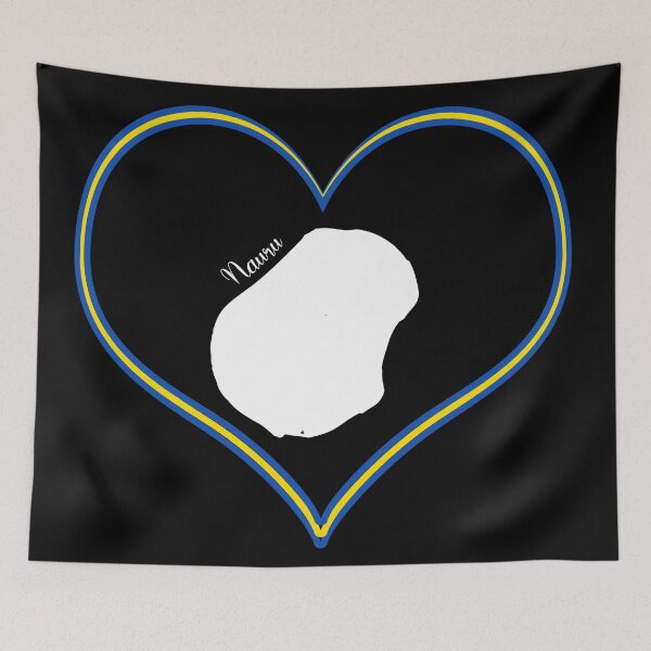 Item preview, Black heart map Nauru designed and sold by Astralia.