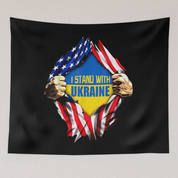 Item preview, Support I Stand With Ukraine American Flag Ukrainian Flag  designed and sold by doriaali.