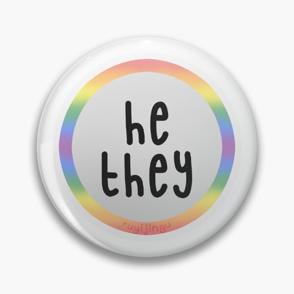 Item preview, Pronoun Badge - He / They designed and sold by ruyijingu.