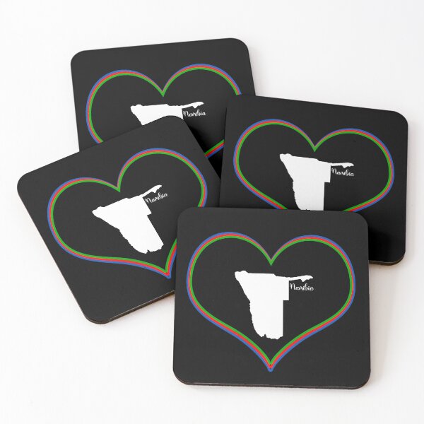 Item preview, black heart namibia map designed and sold by Astralia.
