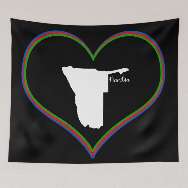 Item preview, black heart namibia map designed and sold by Astralia.