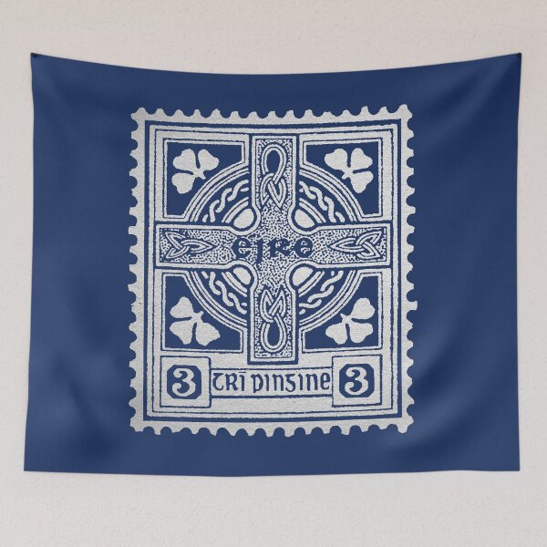 Item preview, Vintage Irish Postage Stamp Éire Trí Pingine 3p designed and sold by gobantsaoir.