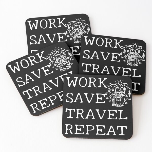 Artikelvorschau, Work Save Travel Repeat entworfen und verkauft von Equitees.