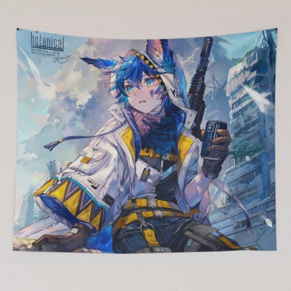 Item preview, Blue Beastman || Anime girl  designed and sold by AszaAri.