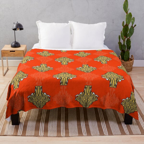 Item preview, Fleur-de-lis Damask - Red-Orange designed and sold by Jasrese.