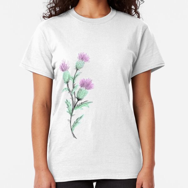 Watercolor Thistle Classic T-Shirt