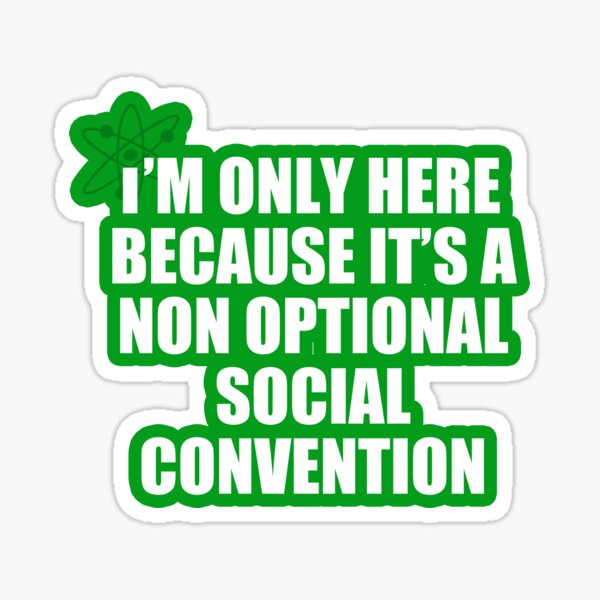 convención social no opcional Pegatina