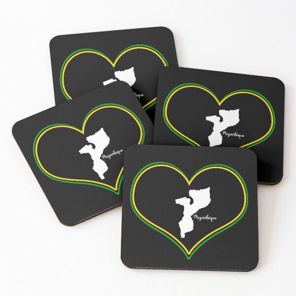 Item preview, Black heart map Mozambique designed and sold by Astralia.