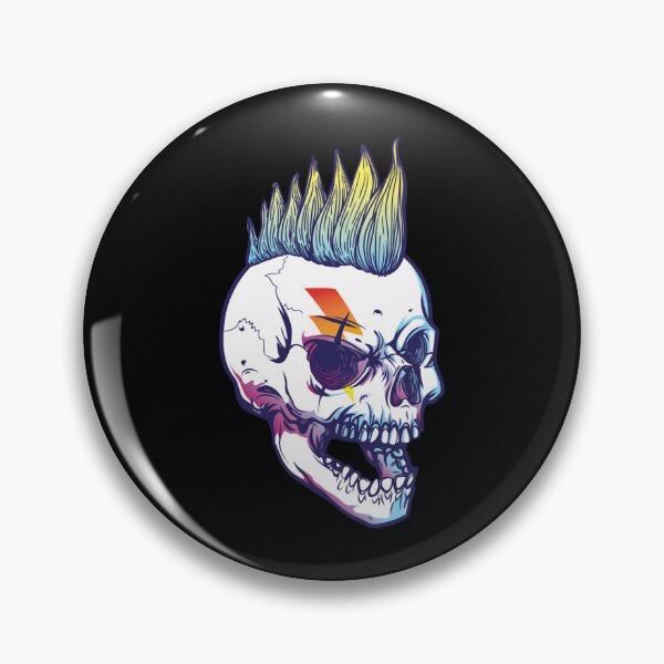 Item preview, Skull With Mohawk Pullover Hoodie designed and sold by rikazr6sr1.