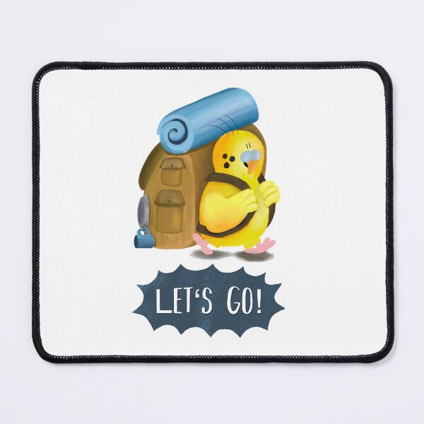 Item preview, Let's Go! Cute Budgie Bird Going Hiking designed and sold by HalloMolly.