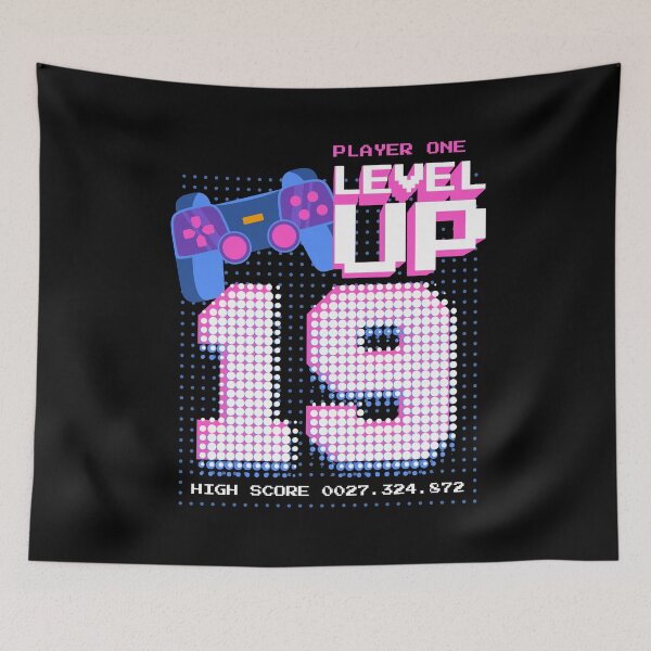Item preview, Player One Level Up 19 designed and sold by patternprint1.