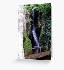 Waterfall and Bridge Greeting Card