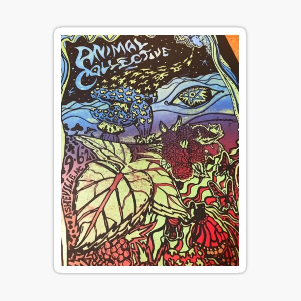 "abstract art in red blue and yellow collectives " Sticker by