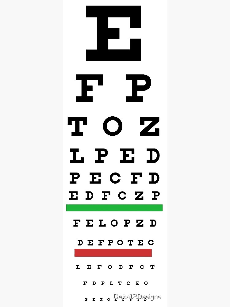 Snellen Eye Chart Greeting Card for Sale by allhistory