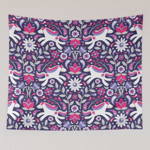 Item preview, Prancing Unicorn Floral designed and sold by robyriker.