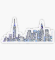 NYC Skyline Transparenter Sticker