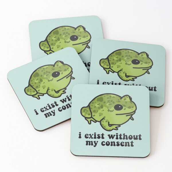 Item preview, I Exist Without My Consent Existential Toad designed and sold by litzyminhodges.