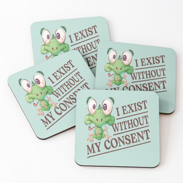 Item preview, I Exist Without My Consent Frog Funny Surreal Meme Me   designed and sold by litzyminhodges.