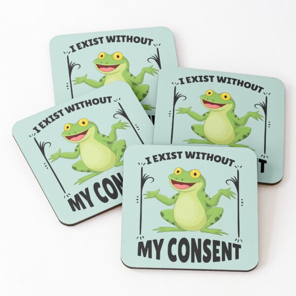 Item preview, I Exist Without My Consent Frog Meme    designed and sold by litzyminhodges.