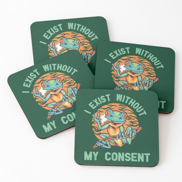 Item preview, I exist without my consent frog    designed and sold by litzyminhodges.
