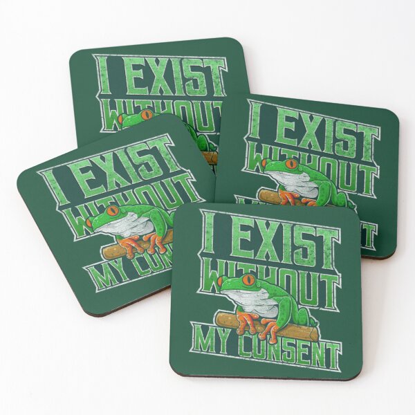 Item preview, I Exist Without My Consent Frog Funny Surreal Meme designed and sold by litzyminhodges.