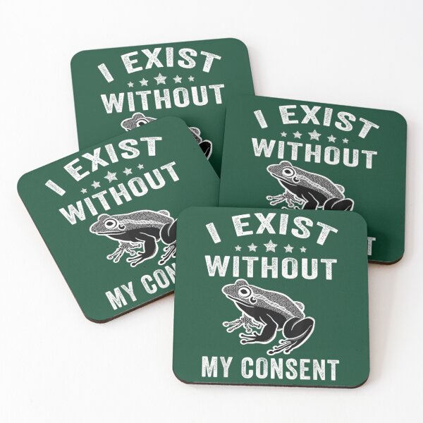 Item preview, I Exist Without My Consent Funny Frog Retro Vintage    designed and sold by litzyminhodges.