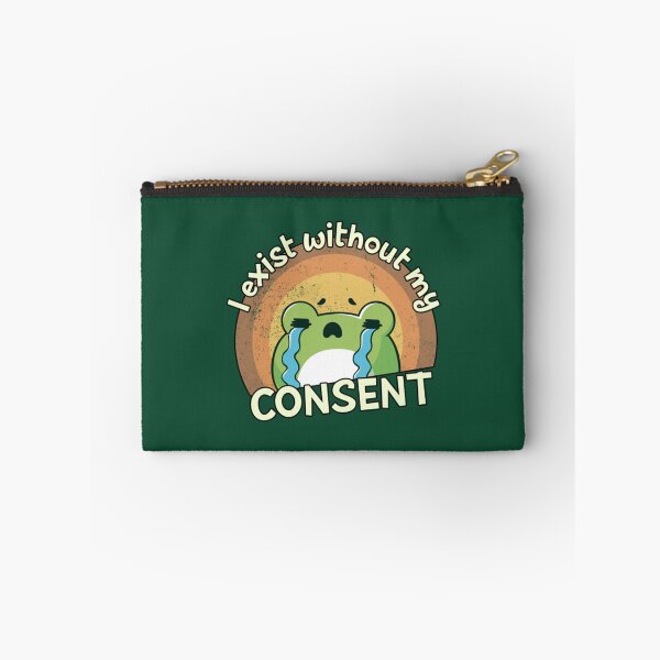 Item preview, I Exist Without My Consent Funny Frog Surreal Meme Depressed   designed and sold by litzyminhodges.