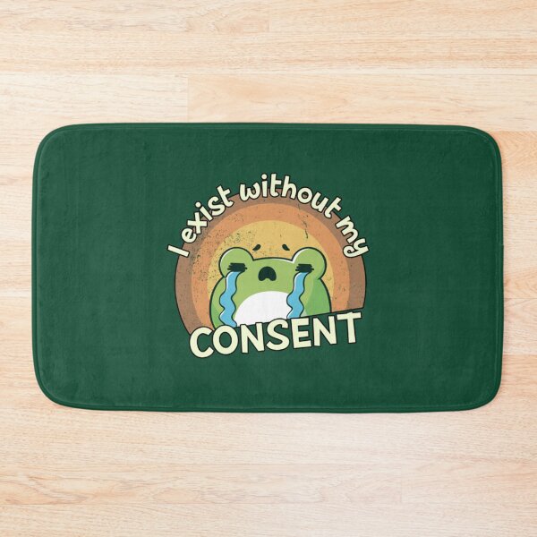 Item preview, I Exist Without My Consent Funny Frog Surreal Meme Depressed   designed and sold by litzyminhodges.