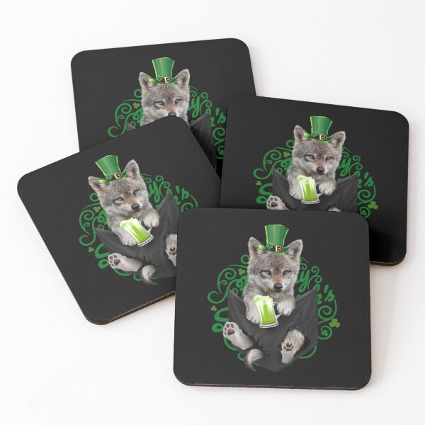 Item preview, St Patrick's Day Irish Saint Patrick Shamrock Baby Fun Wolf designed and sold by Barnissim.