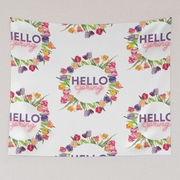 Item preview, Hola Primavera Acuarela Tulipán designed and sold by MochaMeli.